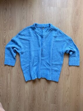 aerie Sky Blue Cozy Crewneck Sweater
